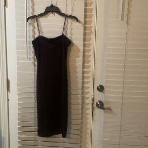 Maroon and black party dress adult M